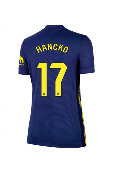 Atletico Madrid David Hancko #17 Jalkapallovaatteet Naisten Vieraspaita 2025-26 Lyhythihainen Atletico Madrid David Hancko #17 Jalkapallovaatteet Naisten Vieraspaita 2025-26 Lyhythihainen